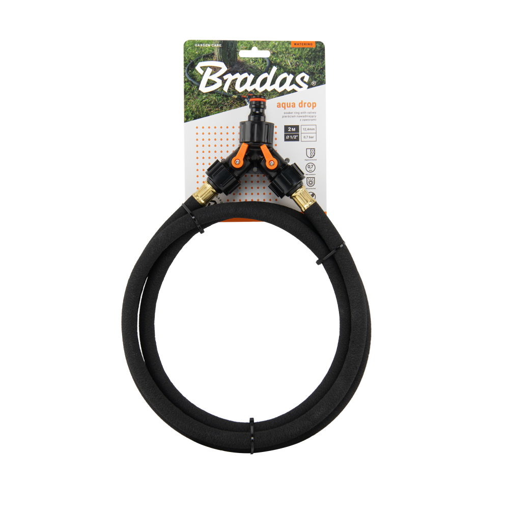 Bradas AQUA DROP Tropfschlauch für Bäume mit Hähnchen 1/2" - 2 Meter
