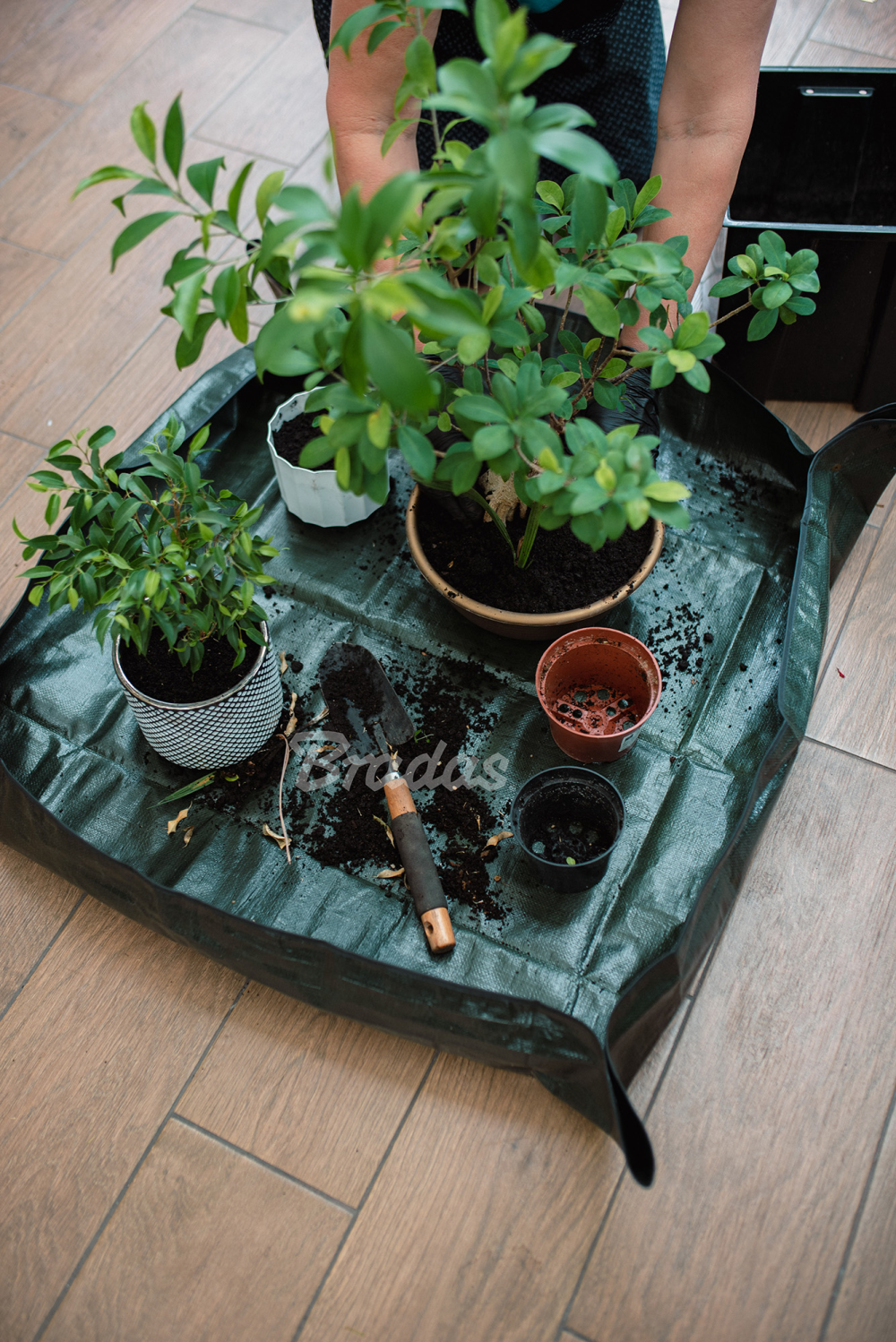 Verpotmat gemonteerd met opstaande randen 40x40x11 cm