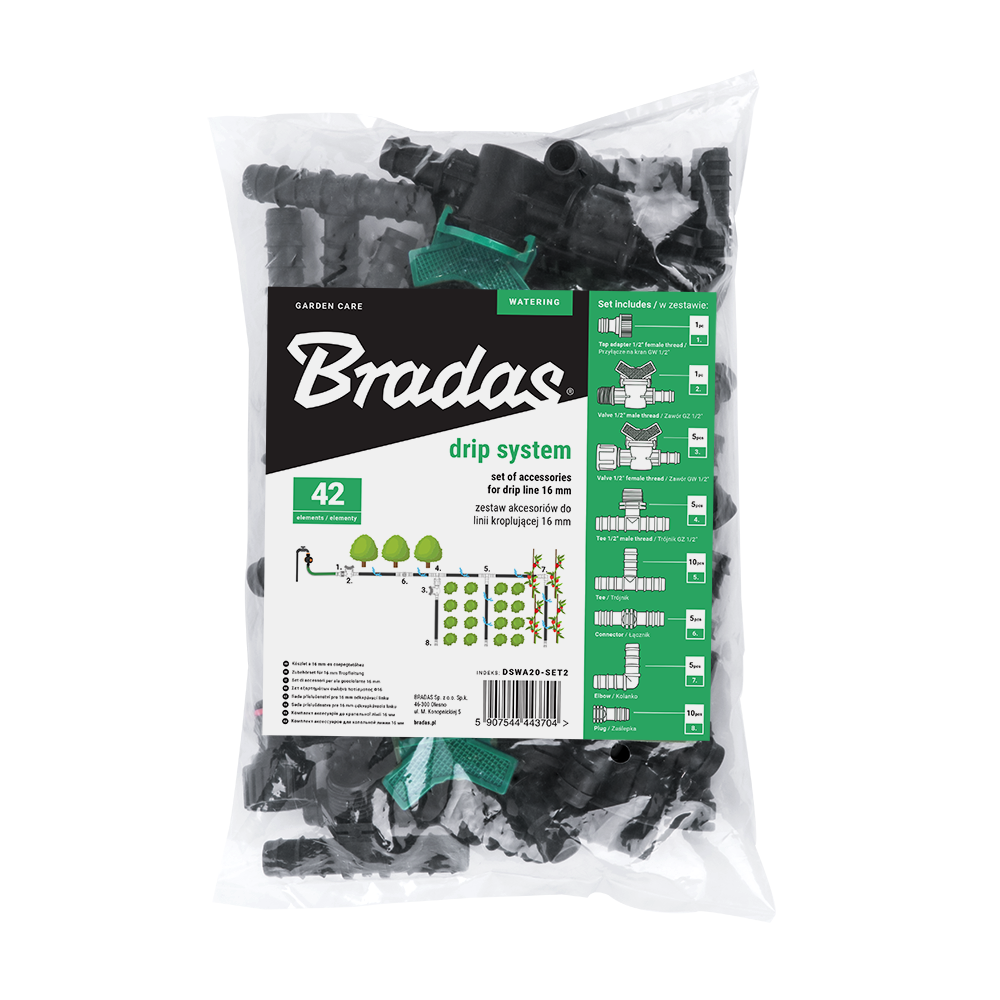 Bradas druppelleiding set voor tuin, kas en moestuin