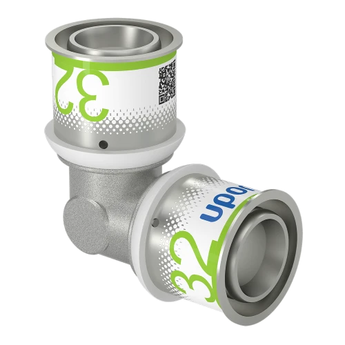 Uponor 90-Grad-Winkelverbinder für Heizungs- und Trinkwasserleitungen