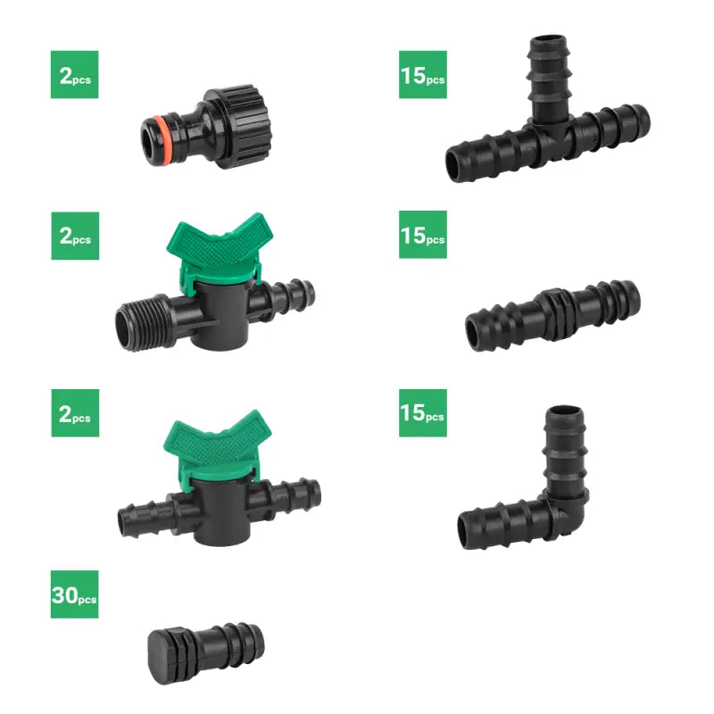 Bradas Set mit Zubehör für Tropfschlauch 16 mm – 81-teilig Bradas