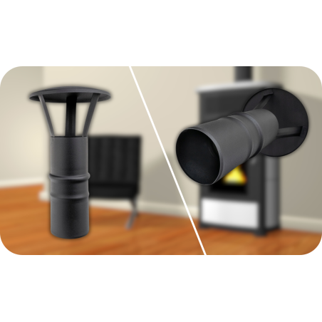 Detail der Befestigung der Darco SPKP Haube auf dem Rauchrohr