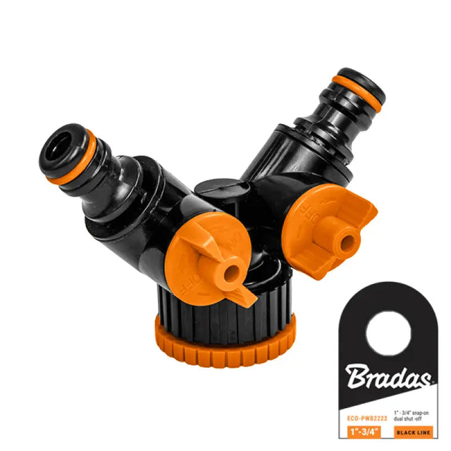 Bradas BLACK LINE T-Stück mit zwei Ventilen | Installatie-shop.de