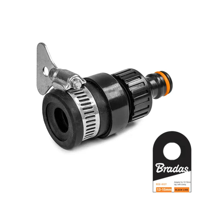 Bradas BLACK LINE Wasser-Dieb Hahnadapter 13-15mm - Installatie-shop.de