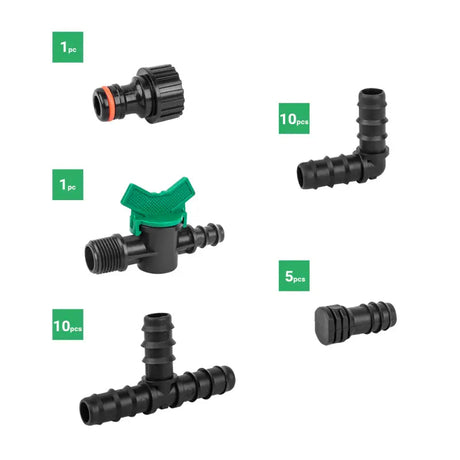 Hochwertiges Zubehör für Tropfrohr 16mm – 27 Stück