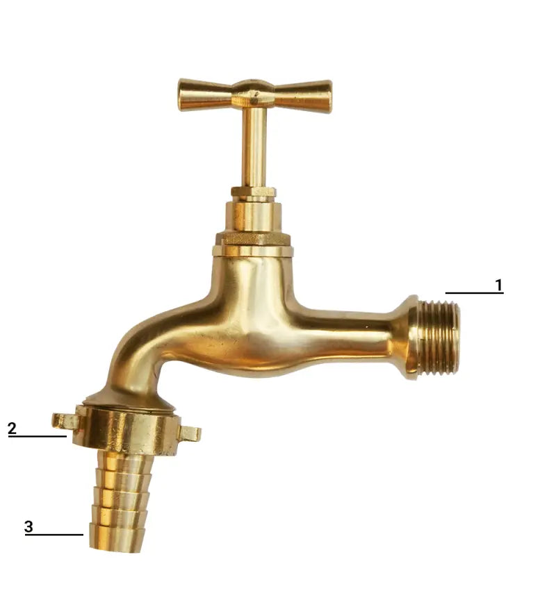 Hahn mit 1/2"- und 3/4"-Anschlüssen - Jetzt bestellen!