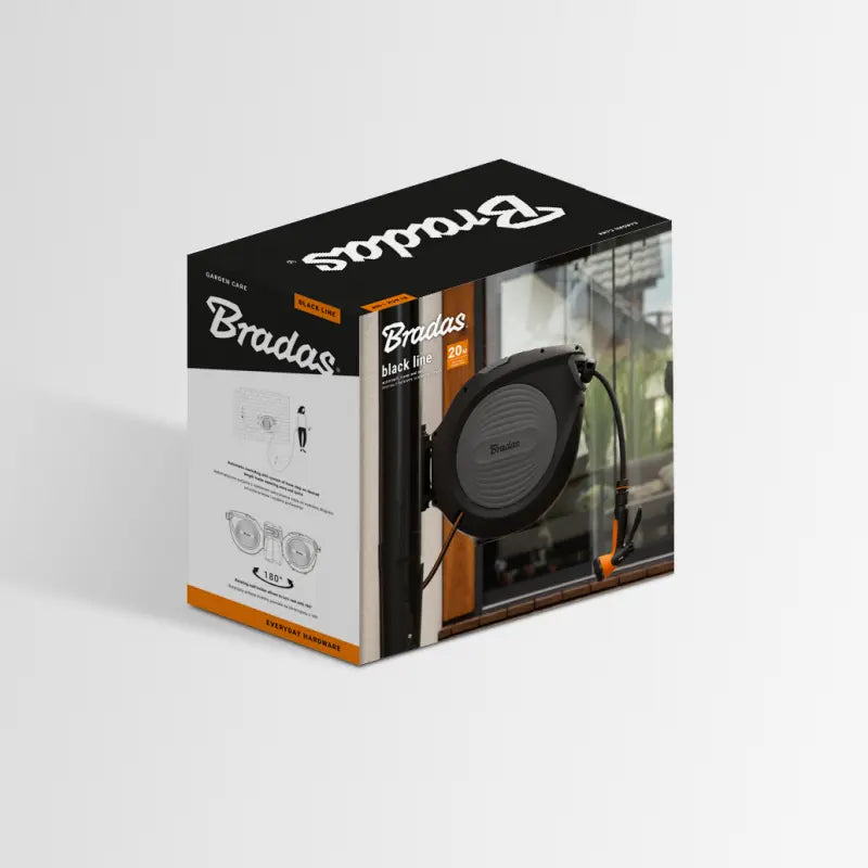 Automatische Wandschlauchbox – Bradas BLACK LINE 20 m