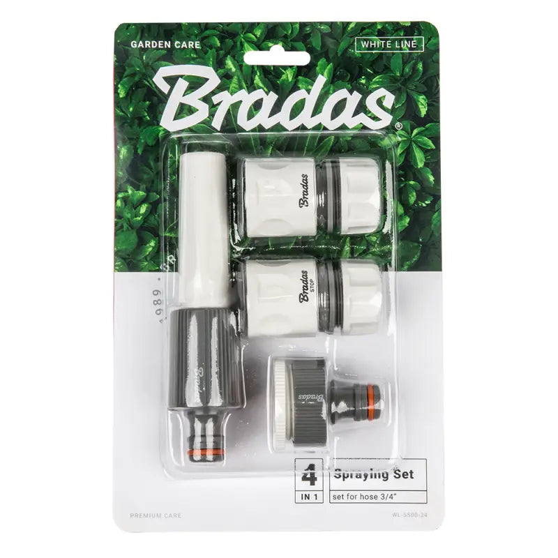 Bradas WHITE LINE Set Sprühdüsen, 4-teilig, für 19 mm (3/4") PE-Schlauch - Installatie-shop.nl