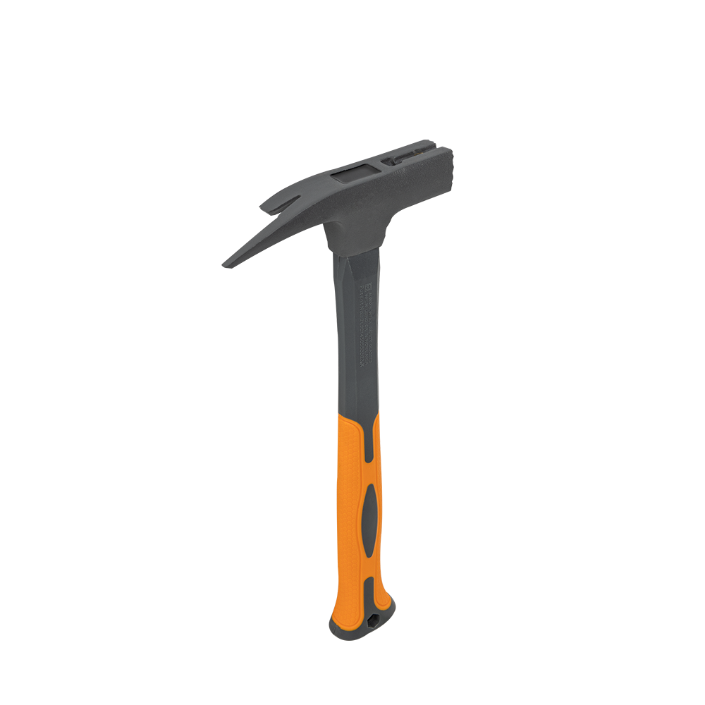 Ergonomischer Bradas Latthammer 600g mit magnetischem Nagelhalter für präzise Zimmererarbeiten.