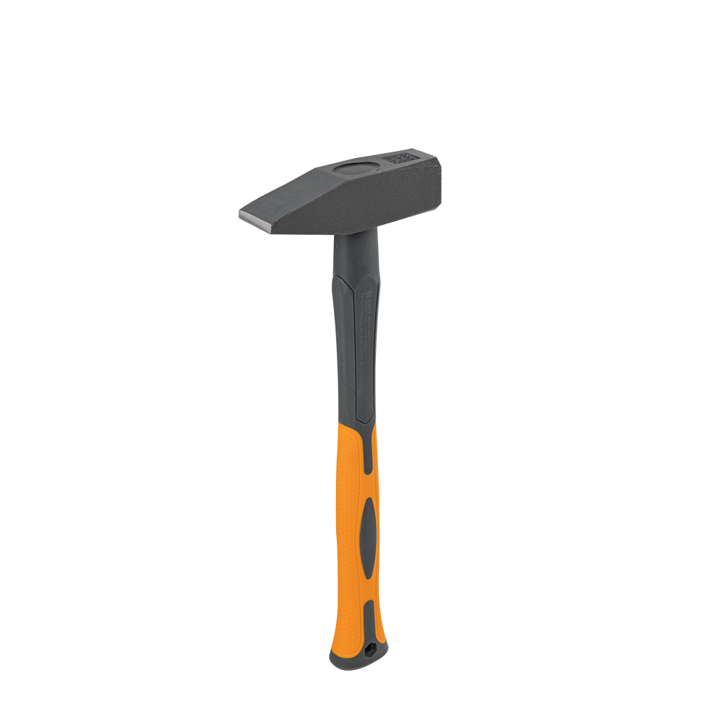 Detailansicht des Bradas Maschinistenhammers 1000g mit TPR-Beschichtung am Griff.