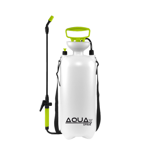 Bradas AQUA SPRAY 8L Drucksprüher mit ergonomischem Griff und breitem Trichter.