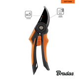 Rutschfeste Griffe der Bradas Gartenschere für komfortables Schneiden