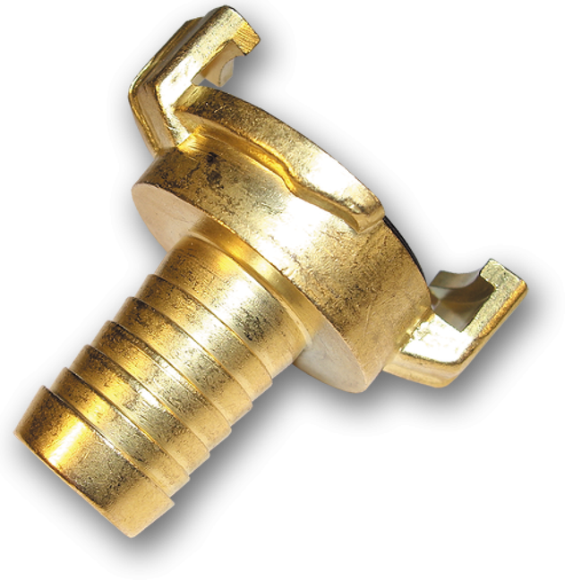 Bradas Geka Imitation-Schnellkupplung mit 10 mm Schlauchtülle aus Messing für Gartenschläuche