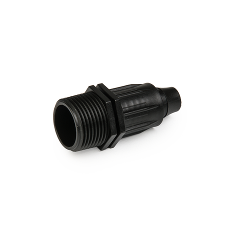 Bradas QJ Kupplung 16 mm x 3/4" Außengewinde für den schnellen Anschluss von Tropfschlauch an Außengewinde-Fitting