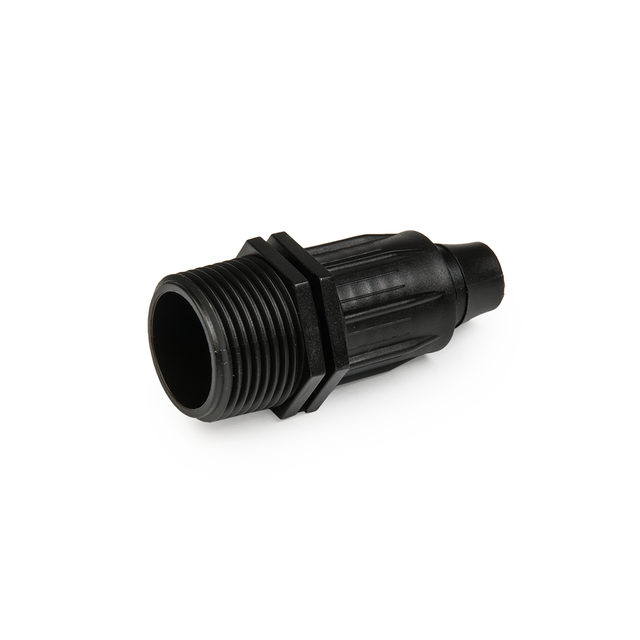 Bradas QJ Kupplung 16 mm x 3/4" Außengewinde für den schnellen Anschluss von Tropfschlauch an Außengewinde-Fitting