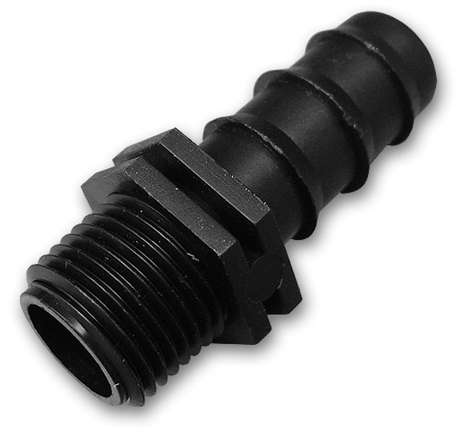 Bradas Schlauchtülle 16 mm mit 3/4" Außengewinde zur Verbindung mit Innengewinde-Fittings