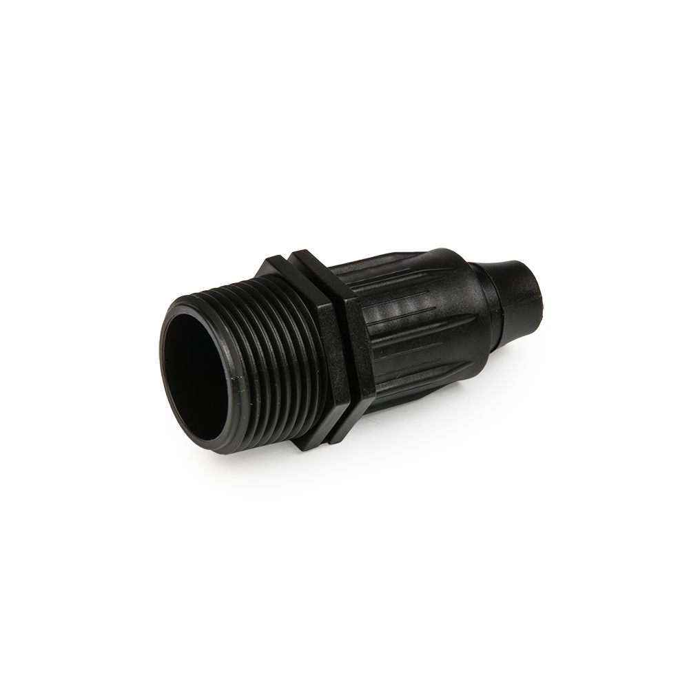 Bradas QJ Kupplung 16 mm x 1/2" Außengewinde für die schnelle Verbindung von Tropfschläuchen