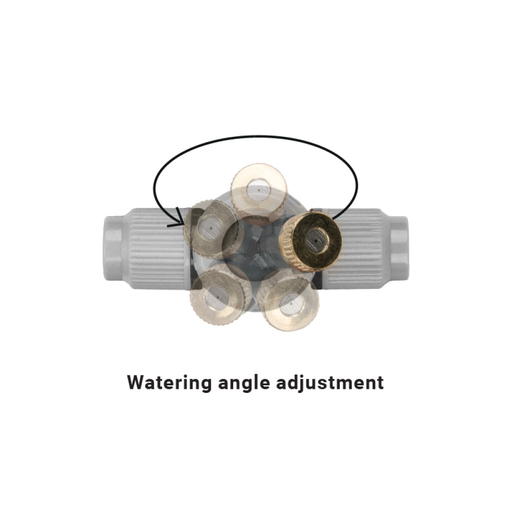 Komplettset mit Schlauch, Sprühdüsen und Befestigungsmaterial