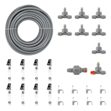 Sprühkopf im Einsatz an der Terrassenüberdachung