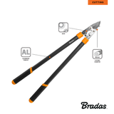 Gartenschere im Einsatz bei dickem Ast