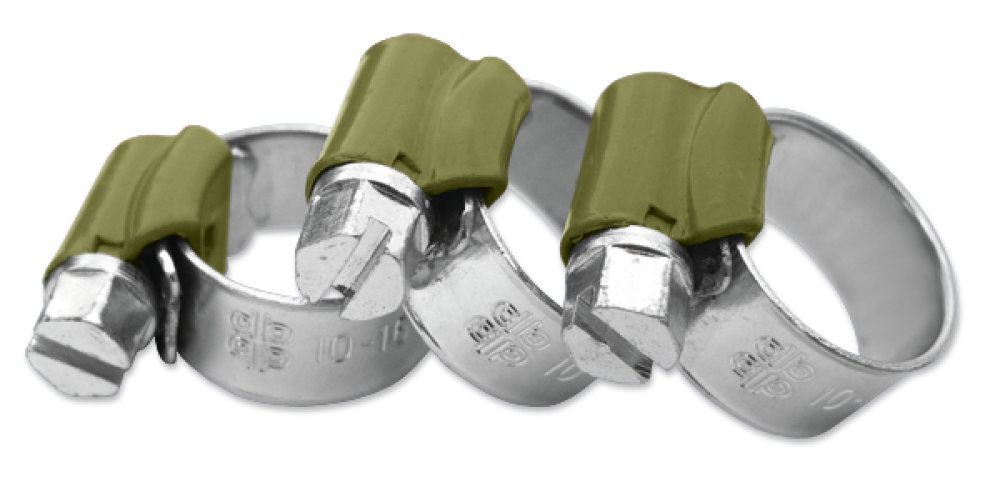 Bradas Schlauchschelle 10–16 mm Schneckengewinde 9 mm Band