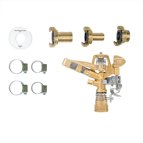 Complete sproeiset met koppelingen en slangklemmen