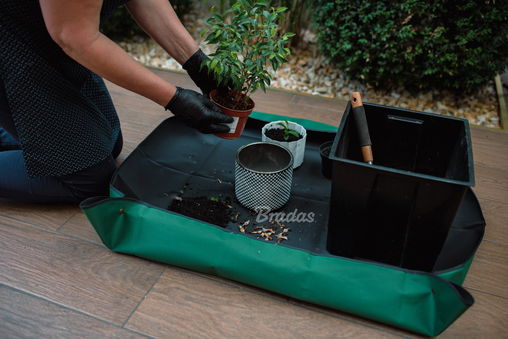 Wasserdichte Umtopfmatte für Pflanzen – geeignet für Innenräume und Balkon