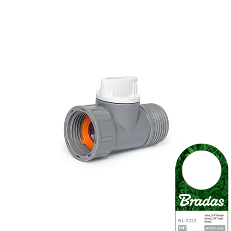 Bradas klep 3/4 inch met binnendraad en buitendraad