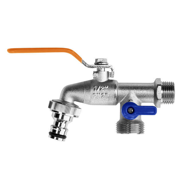 Bradas kogelkraan 3/4 inch met dubbele uitgang