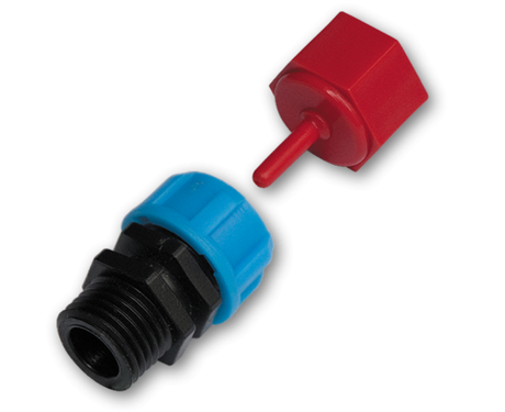 Bradas adapter voor manometernaald 1/4 inch