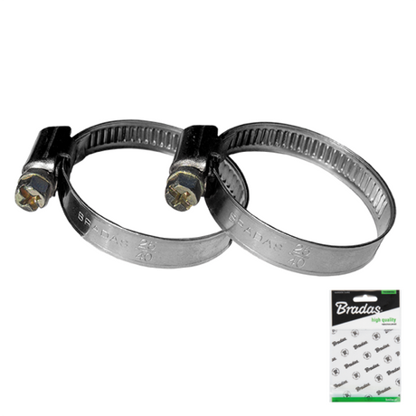 Bradas RVS slangklem W2 20-32 mm per 2 stuks