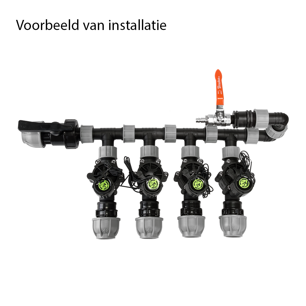 Bradas T-stuk met 2x binnendraad en 1x buitendraad