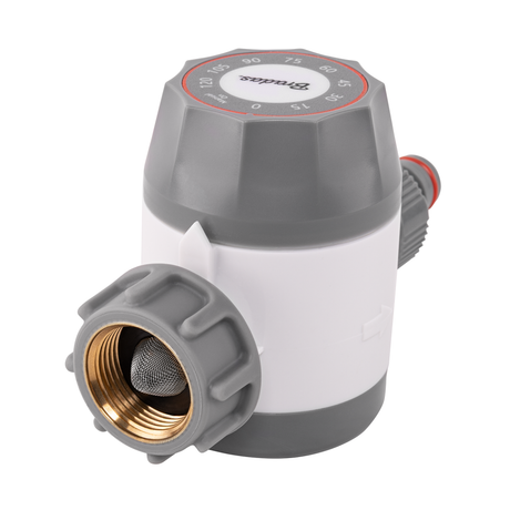 Mechanische watertimer Bradas White Line met draaiknop en antisliplaag
