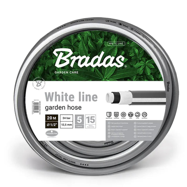 Bradas Gartenschlauch WHITE LINE 13 mm (1/2") - 20 m - knickfest - 5-lagig Bradas