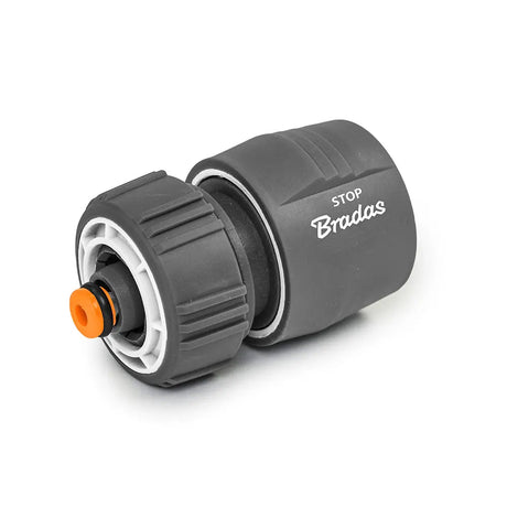 Bradas WHITE LINE Soft Kupplung 13 mm (1/2") mit Stopfunktion und Anti-Rutsch-Beschichtung.