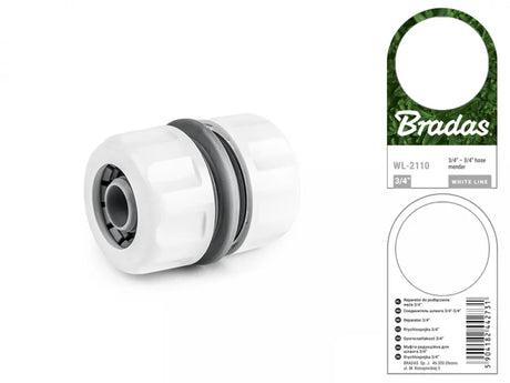 Detailansicht des Bradas WHITE LINE 19 mm (3/4") Schlauchverbinders.