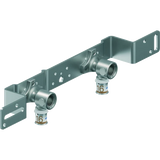Uponor Doppel-Wandplatte mit Pressanschluss 16 mm