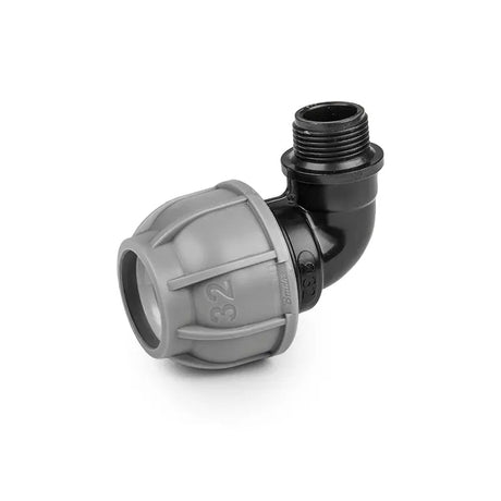 Bradas PN10 Winkel 20mm / 1/2" Außengewinde für PE-Schläuche | Installatie-shop.de