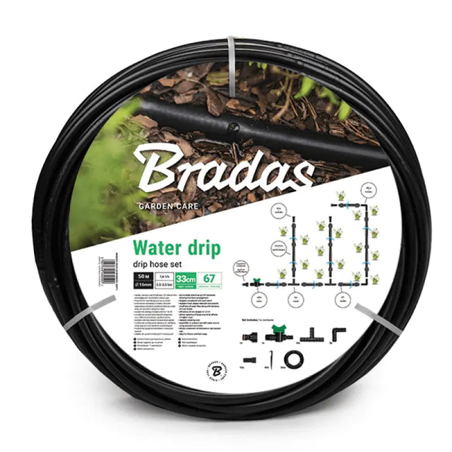 Bradas Set Tropfschlauch WATER DRIP 50m Bewässerung Installatie-shop.de