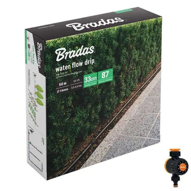 Bradas Tropfschlauch im Karton mit Timer