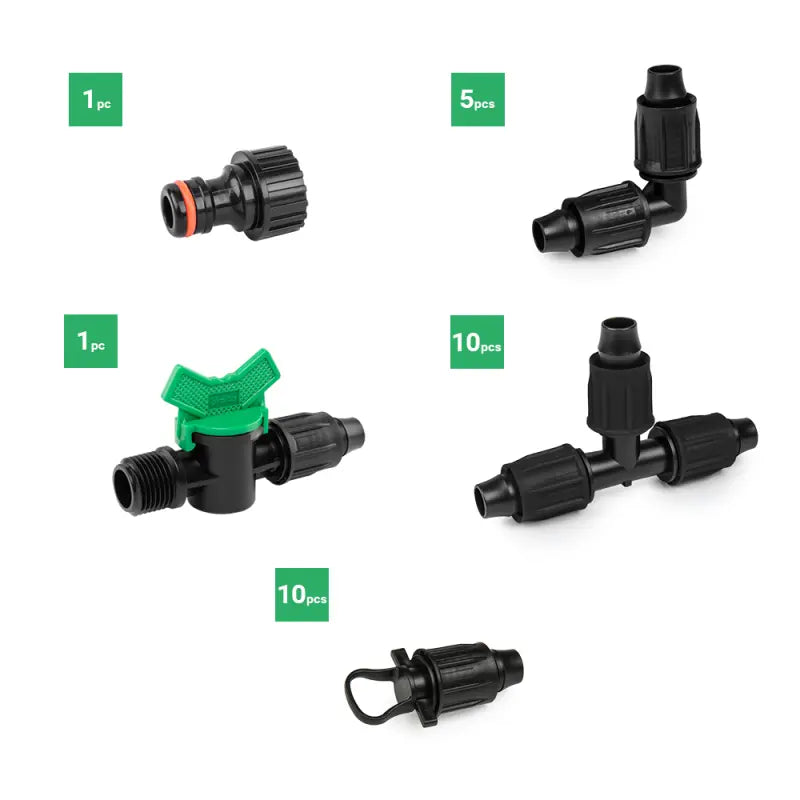 Bradas Set QJ mit Zubehör für Tropfschlauch 16 mm – 27-teilig Bradas