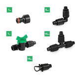 Bradas Set QJ mit Zubehör für Tropfschlauch 16 mm – 27-teilig Bradas