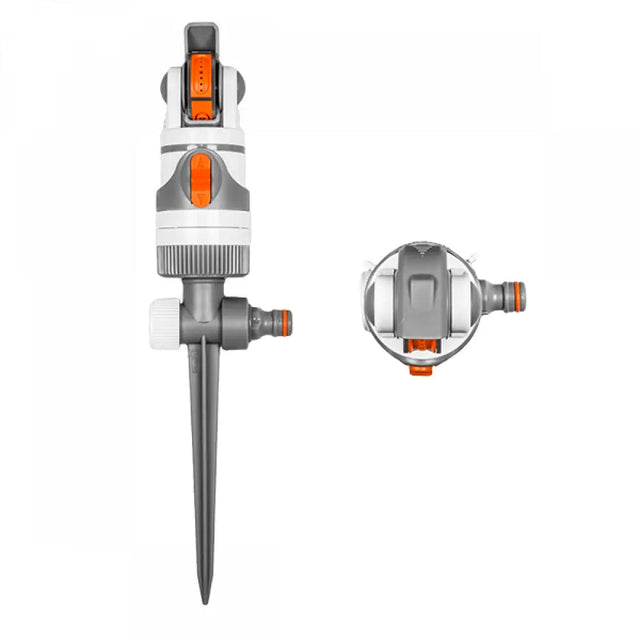 Bradas WHITE LINE 4-Muster Zahnradgetriebener Regner mit 350 m² Abdeckung und rotierendem Kopf.