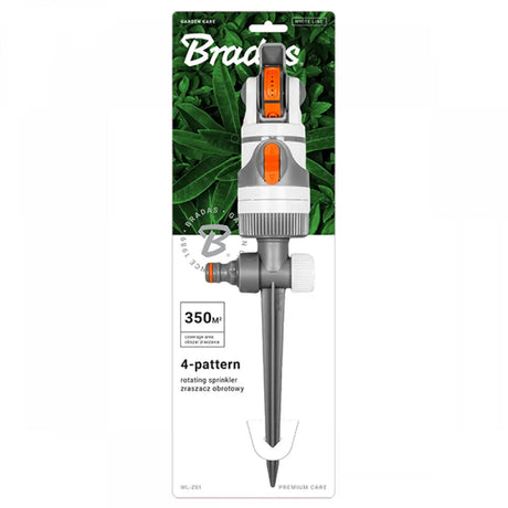 Detailansicht des Bradas WHITE LINE Sektorenregners mit Tab-Schalter für Teilkreis- oder 360°-Beregnung.