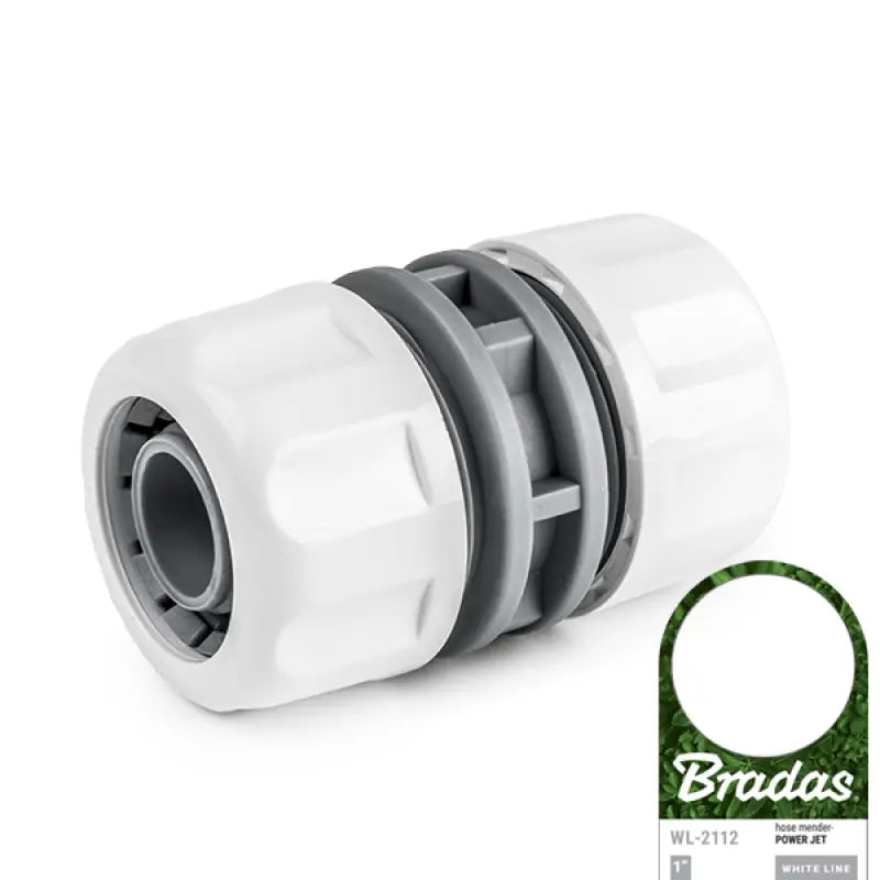 Bradas WHITE LINE Schlauchverbinder 25 mm (1") – hochwertiges PVC