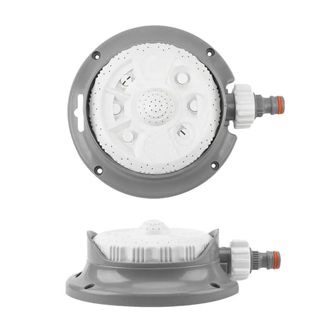 Bradas WHITE LINE Sprinkler auf Standfuß mit 8 Funktionen für vielseitige Gartenbewässerung.