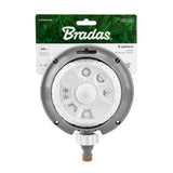 Detailansicht des Bradas WHITE LINE Sprinklers mit stabilem Standfuß und verschiedenen Sprühmodi.
