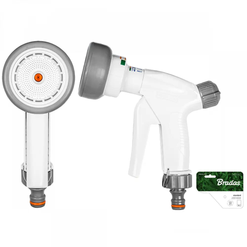 Bradas WHITE LINE Verstellbare Spritze mit einstellbaren Sprühmuster und robuster ABS-Konstruktion.