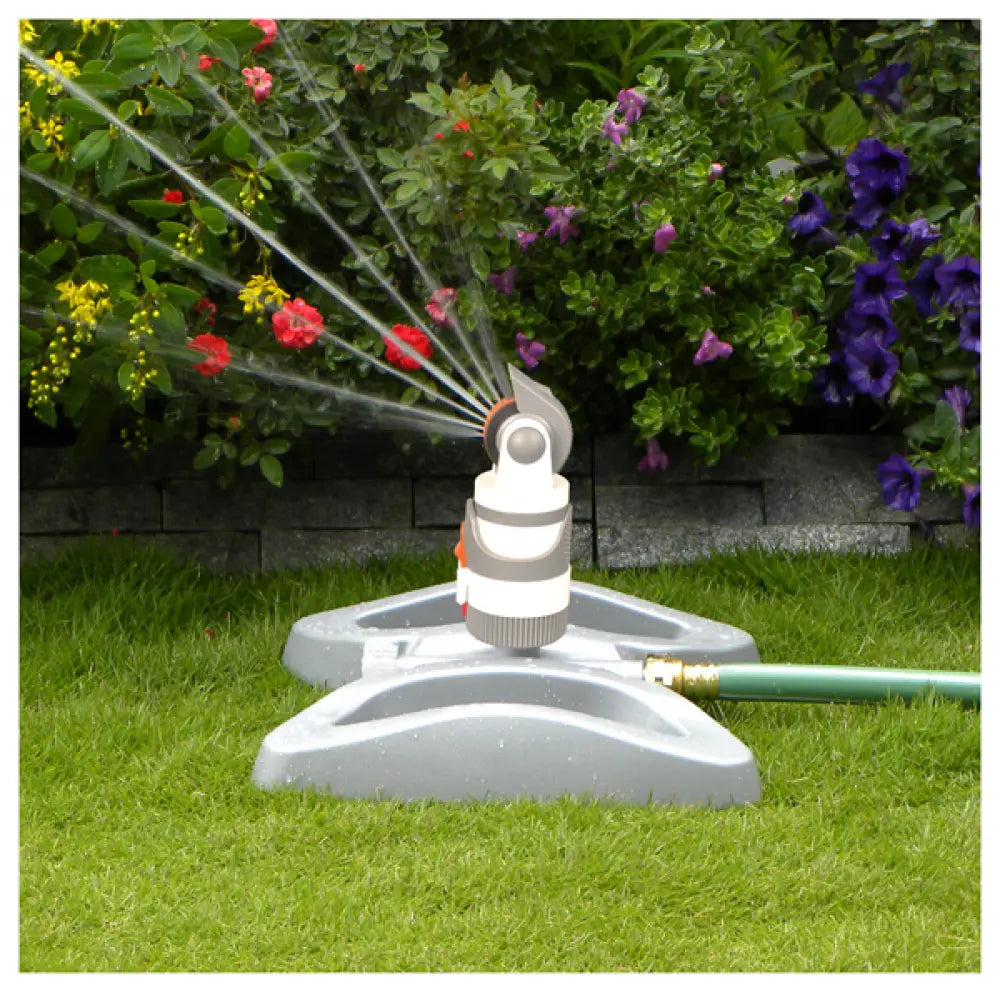 Bradas WHITE LINE zahnradgetriebener Sprinkler auf Standfuß – 4 Sprühmuster von Bradas