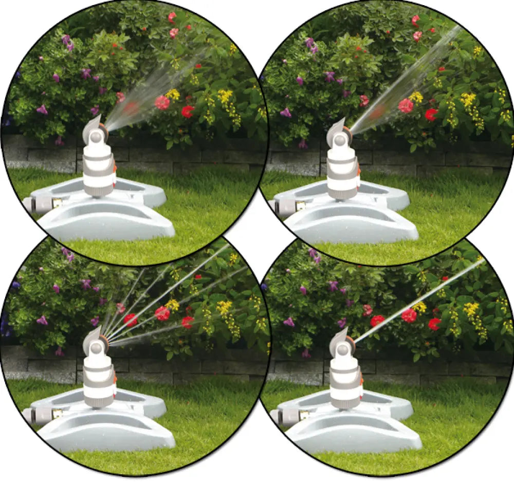 Bradas WHITE LINE zahnradgetriebener Sprinkler auf Standfuß – 4 Sprühmuster von Bradas